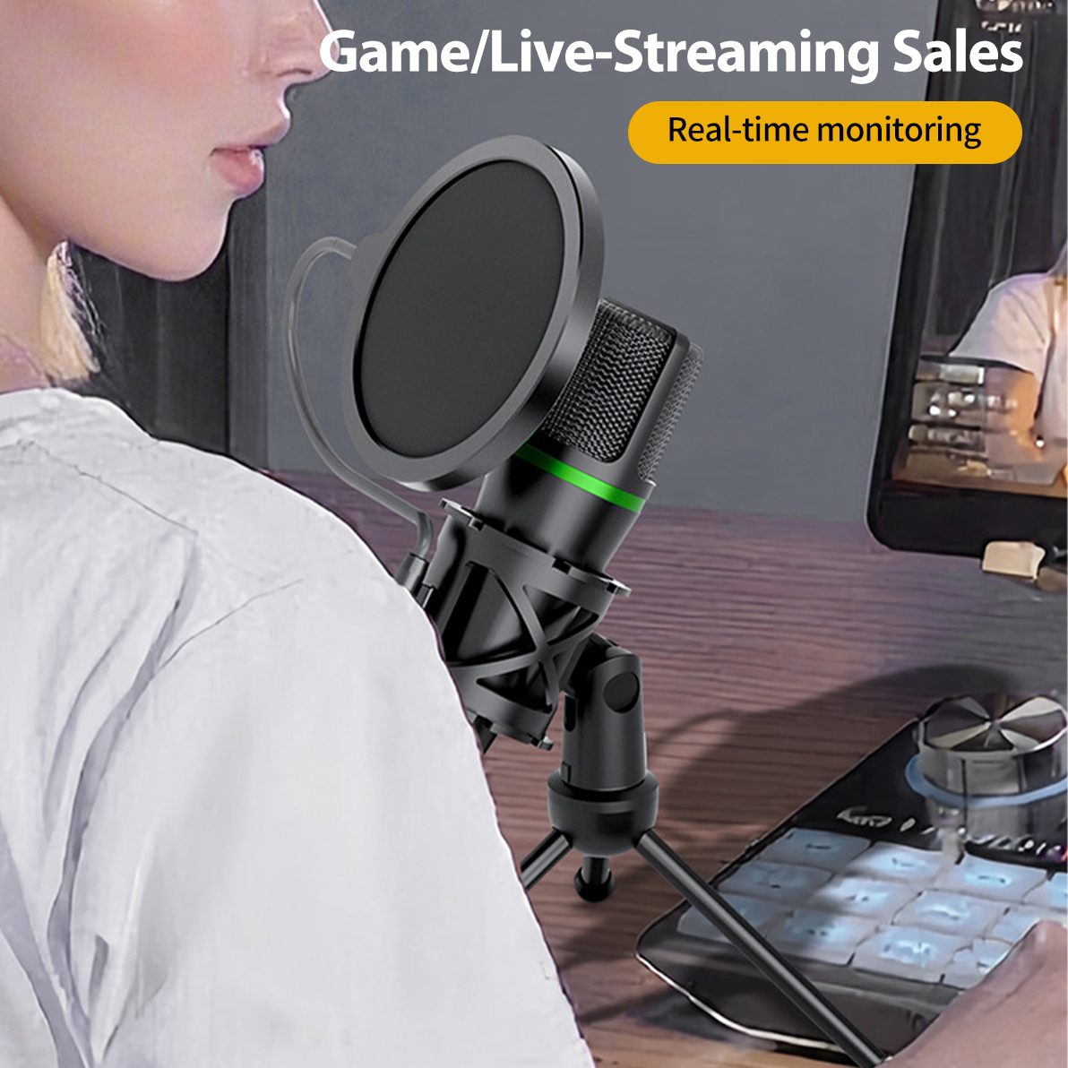Laptop Accessories Usb - Condenser Microphone USB Wired For PC