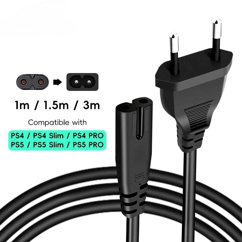 Xbox Laptop Accessories - 1m 1.5m 3m EU Plug 2-Prong