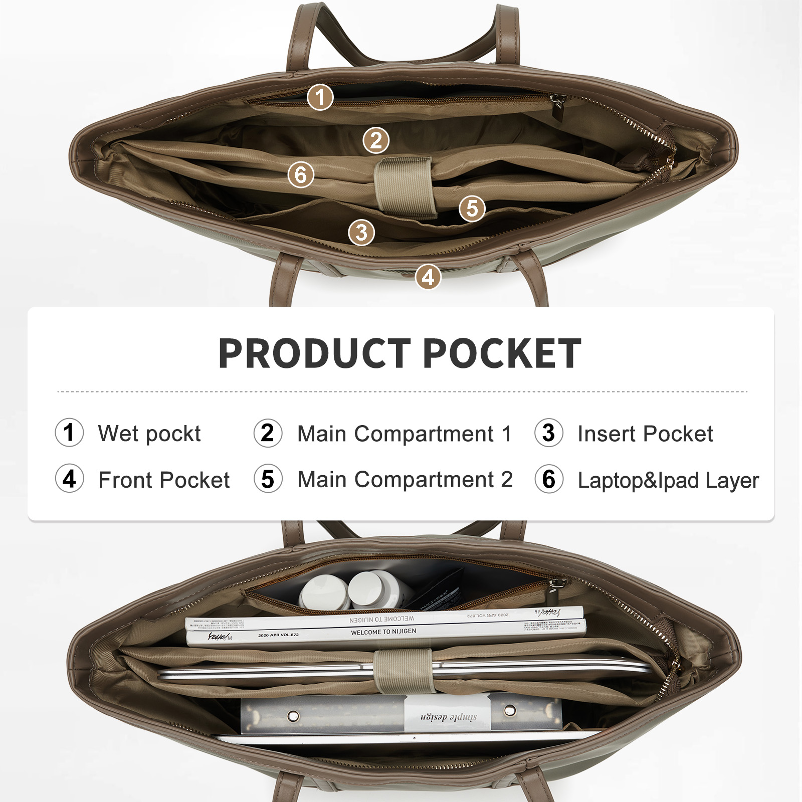 Women Large Shoulder Bag, Zipp - Laptop Accessories Box recensione e prezzo