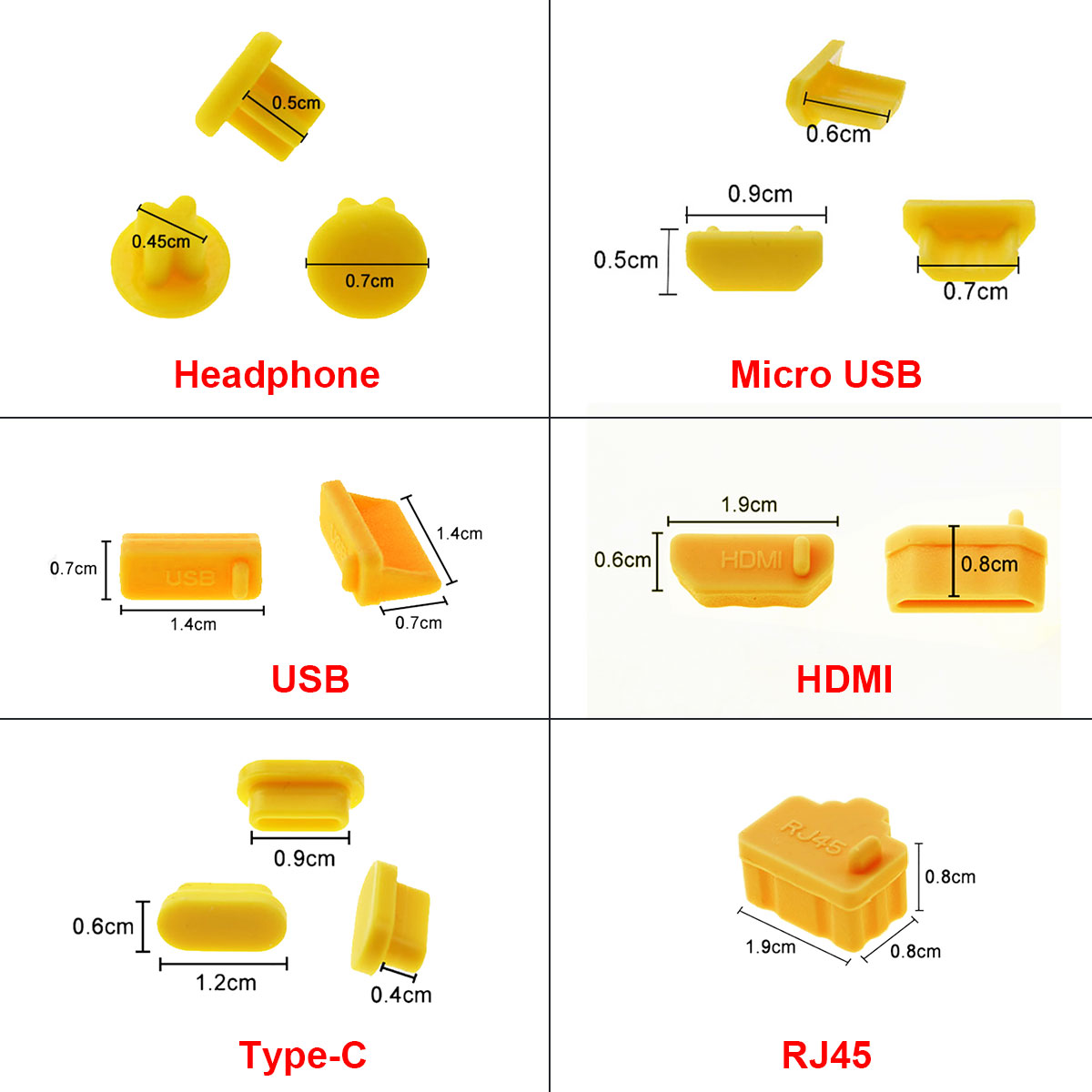 JCD 10pcs Silicone Type-C Micr - Laptop Accessories Protector recensione e prezzo
