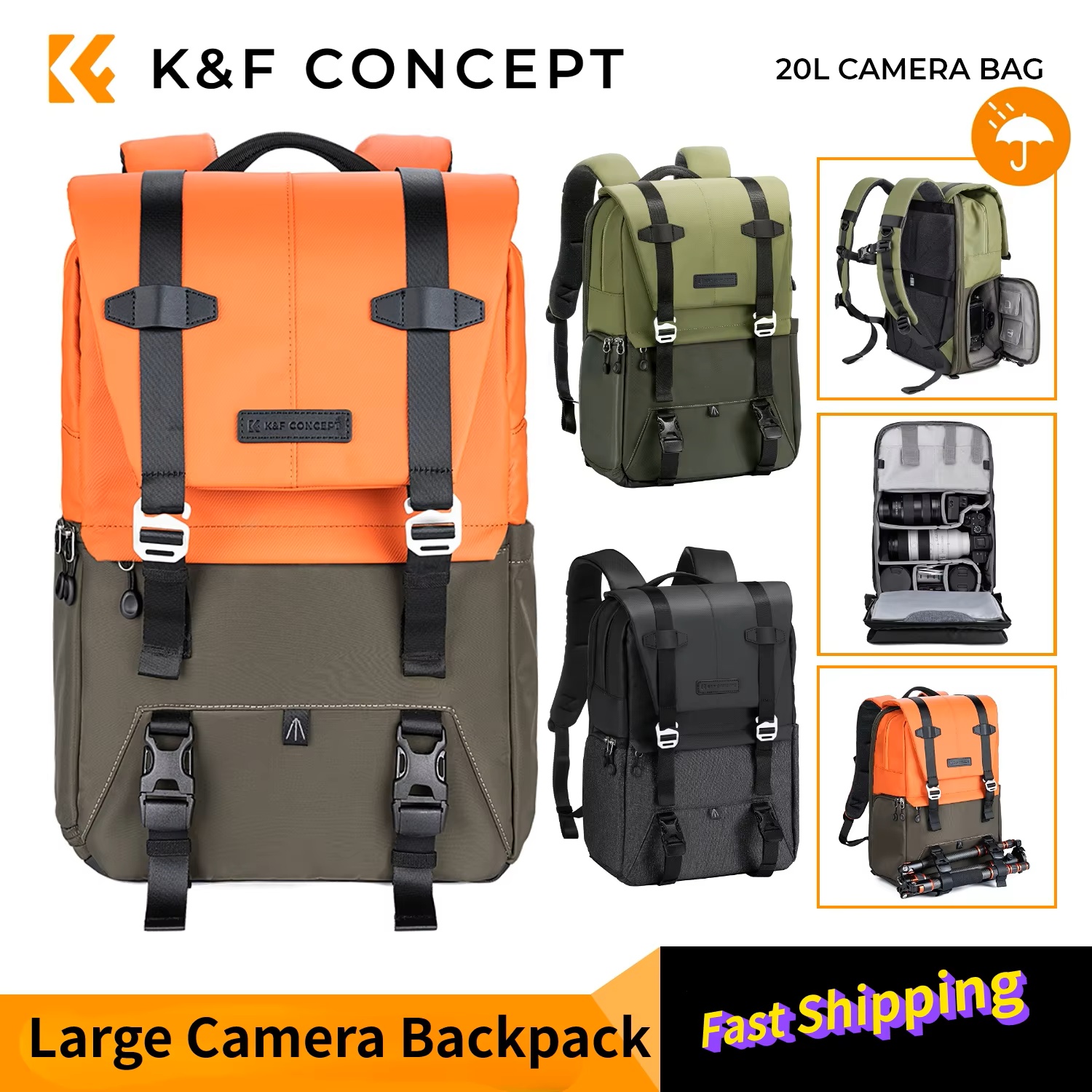 K&F CONCEPT Camera Backpack Tr - Laptop Accessories Box recensione e prezzo