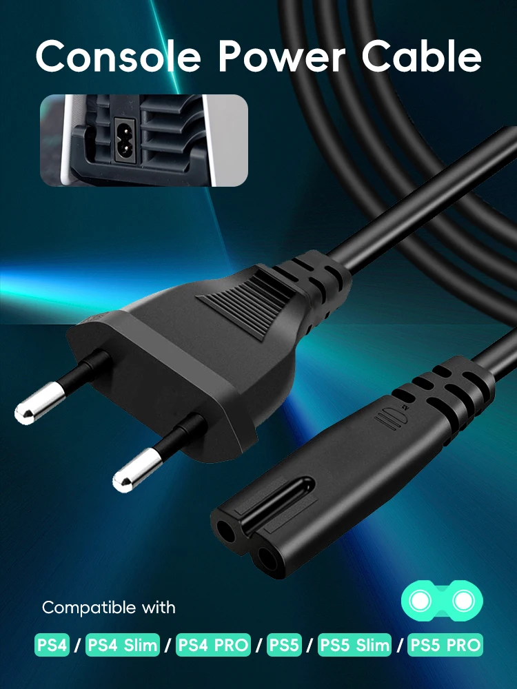 1m 1.5m 3m EU Plug 2-Prong AC  - Xbox Laptop Accessories recensione e prezzo