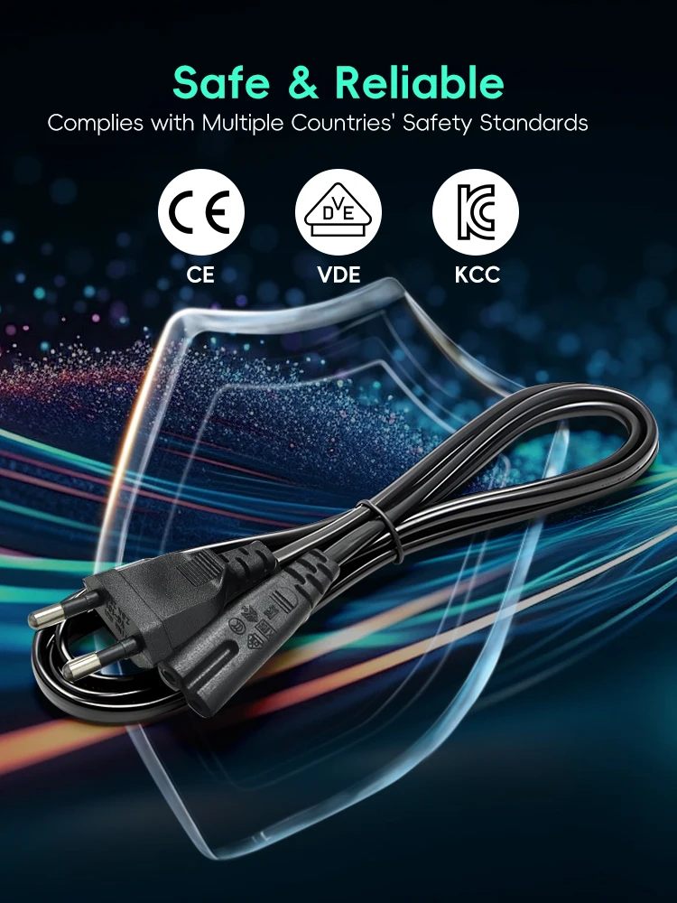 1m 1.5m 3m EU Plug 2-Prong AC  - Xbox Laptop Accessories recensione e prezzo