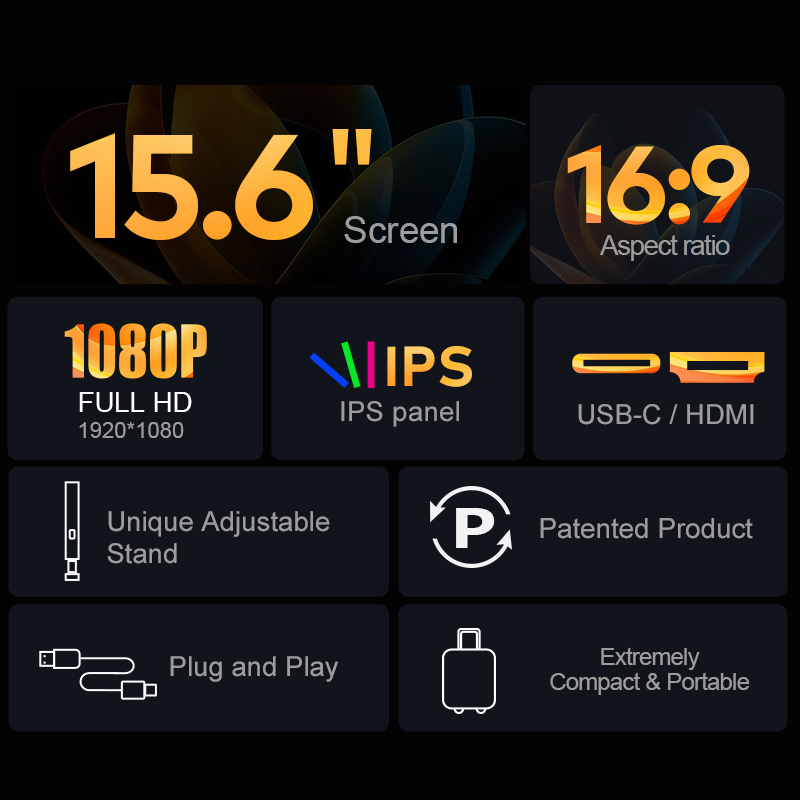 15.6 Inch  Screen Display Port - Monitor Portable Usb recensione e prezzo
