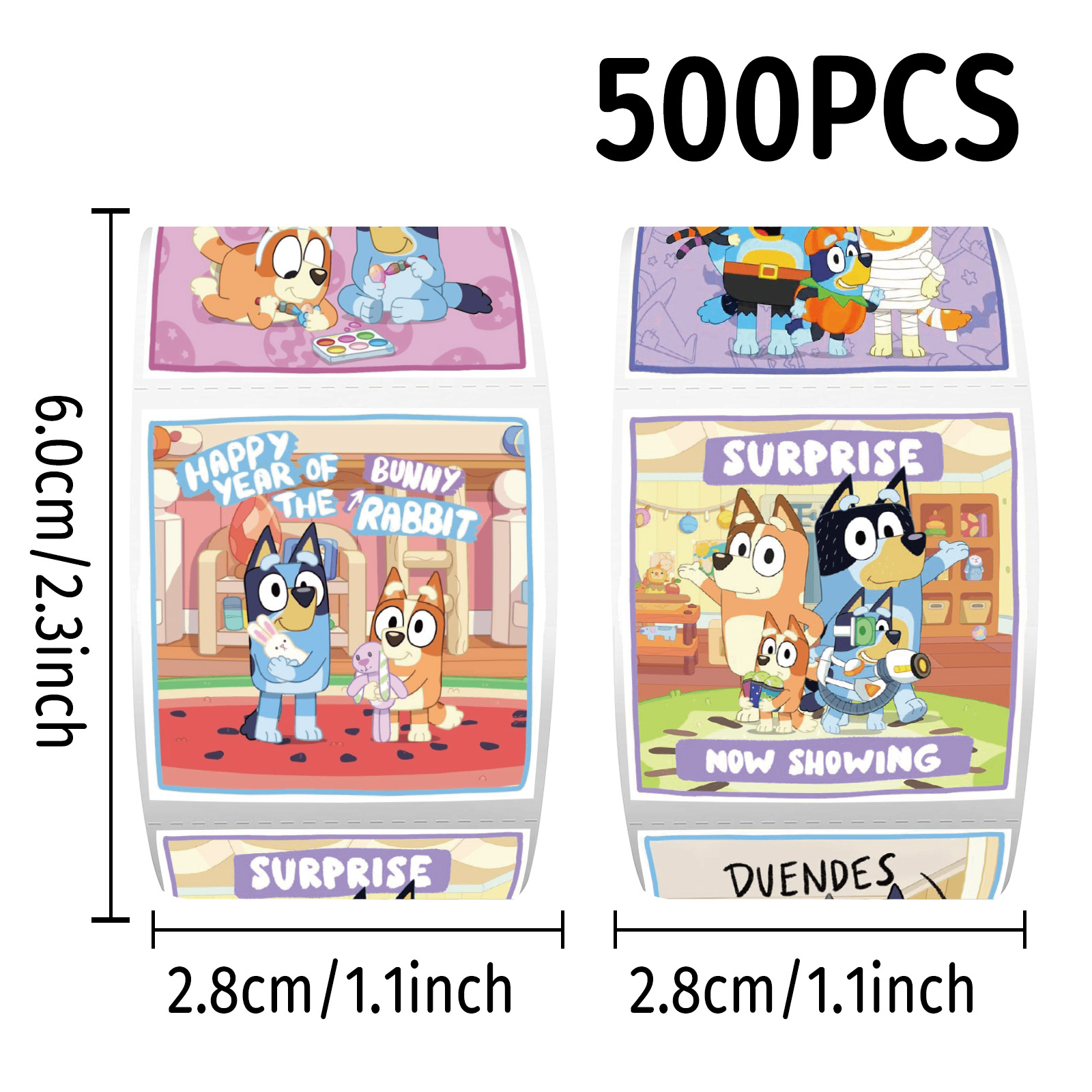 Wholesale 500Pcs/Roll Bluey St - Laptop Accessories All recensione e prezzo