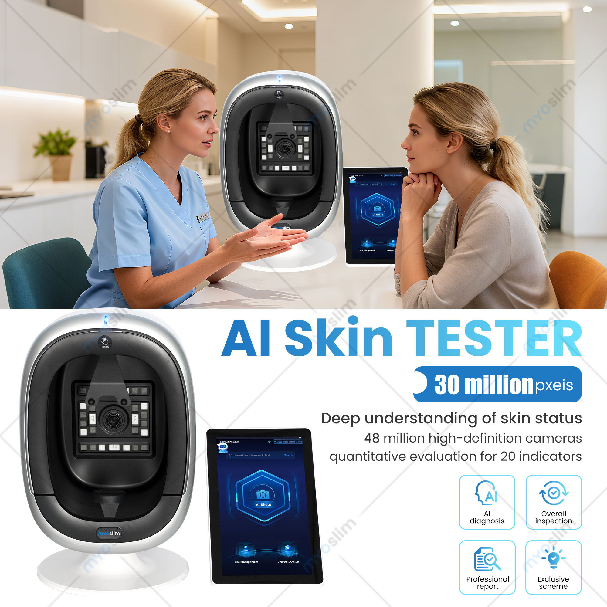 3D Skin Scanner Care Facial An - Monitor Portable Usb recensione e prezzo